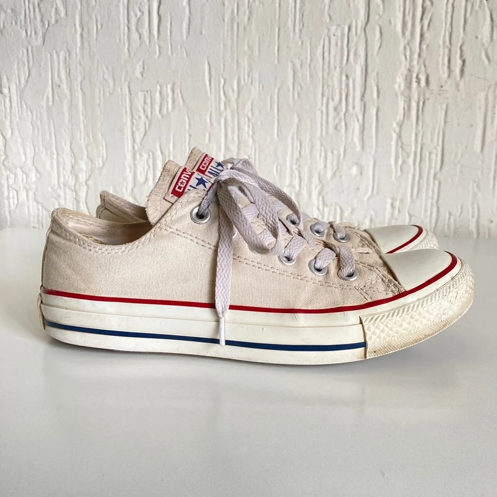 Converse White All Star Low Top Sneakers Size 7